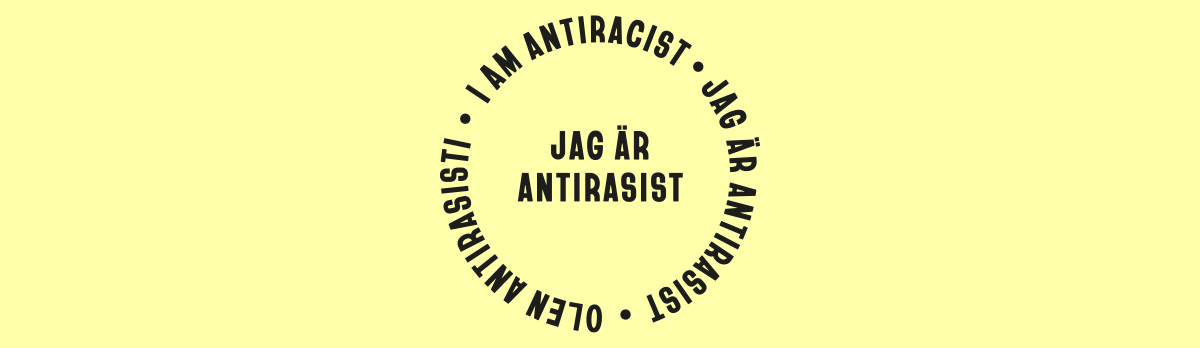  Jag är antirasist -banner